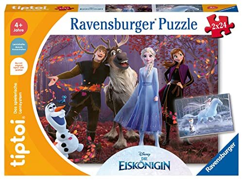 Ravensburger Verlag GmbH Ravensburger tiptoi Spiel 00134 Puzzle für kleine Entdecker: Disney Die Eiskönigin - 2x24 Teile Kinderpuzzle ab 4 Jahren