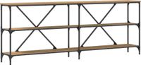 vidaXL Wandtafel Ambachtelijk Eiken 200 x 30 x 75 cm Bewerkt Hout