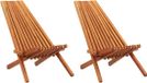 vidaXL Loungestoelen voor buiten, 2 stuks, massief acaciahout, bruin, inclusief kussen