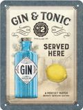 Nostalgic Art Merchandising Wandbord - Gin Tonic Served Here