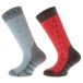 SINNER Chaussettes de ski pour filles Stars Double Pack Chaussettes de sports d'hiver Enfants - Taille 35-38