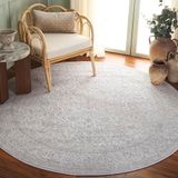 Safavieh Hedendaags tapijt voor woonkamer, eetkamer, slaapkamer - Reflection Collection, korte pool, crème en ivoor, 90 x 90 cm