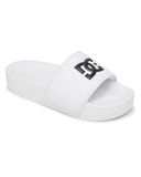 DC Shoes Platform Slippers Wit EU 39 Vrouw