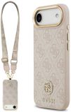 Guess Case 4G Strass Logo Grote Band Metalen Knoppen Magsafe Voor Iphone Air