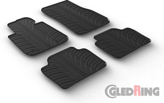 Gledring Rubbermatten BMW 3 serie F30/F31 2012-2019 (T profiel 4-delig + montageclips)