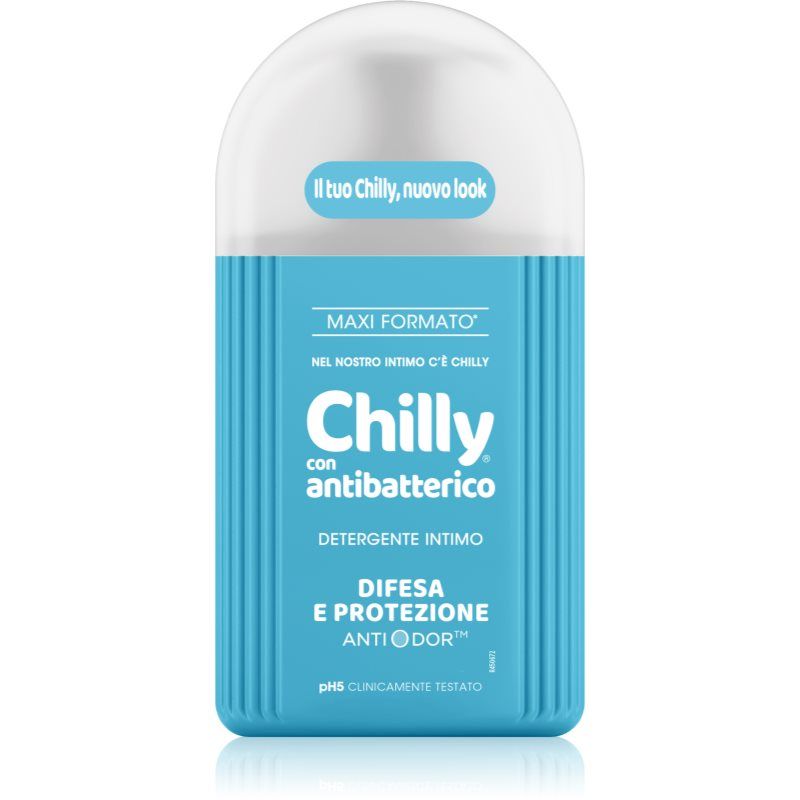 Chilly Intieme reiniger met antibacterieel, afweer en bescherming, met anti-geur, voor intieme hygiëne, met extracten van tijm en salie met hygiënische eigenschappen, pH-waarde 5, klinisch getest