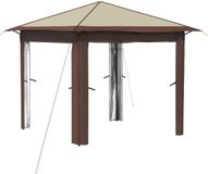 vidaXL Tuinpaviljoen zonder zijwand 2,6 x 2,6 m Crème en bruin