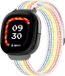 By Qubix Qubix - Compatible Fitbit bandje - Geschikt voor Fitbit Ace LTE - Nylon loop band met klittenbandsluiting - Multicolor
