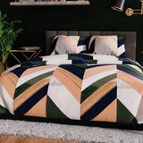 Markizeta TRIANA - Housse de couette en satin - 160x200 cm - Géométrique - Style moderne
