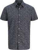 JACK&JONES PREMIUM JPRBLASUMMER PRINT S/S SHIRT SN Heren Overhemd Katoen Linnen Korte Mouw Regular Fit Night Sky M