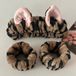 NCD E-Commerce Handel GmbH Set van 3 hoofdbanden met luipaardprint en kattenoren, Noir et marron, Polyester