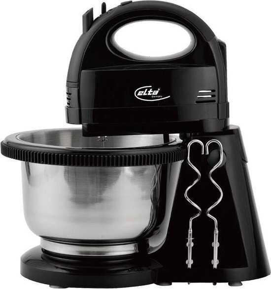 Elta Handmixer Met Draaiende Kom 300W Zwart/RVS