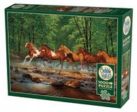Cobble Hill Puzzels - wilde paarden in de rivier, 1000 stukjes