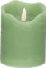 Stern Fabrik Bougie LED/bougie en pot - menthe - D7,5 x H10 cm - minuterie - flamme 3D