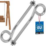 KOTARBAU® 2 Stuks Schommelhaak, Verzinkt Staal, 170 mm, Zilver, M10