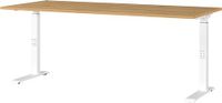 Germania bureau 7912-552, in Grandson-eiken-Nb./wit, me. hoogteinst., 180 x 91 x 80 cm (BxHxD)