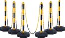 Happiq Afzetpalen - Set van 6 - Verkeerskegels met Ketting