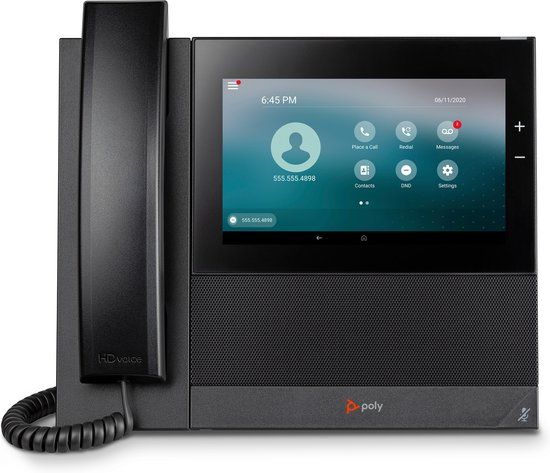 HP Poly CCX 600 Business Media Phone met ondersteuning voor Open SIP en PoE