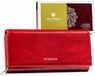 Peterson Exclusive Portefeuille femme cuir véritable RFID anti-skim rabat bouton-pression rouge XXL modèle