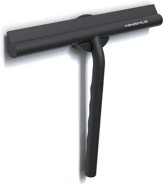 Minismus Douche Trekker Zwart 21 cm - Douchewisser met Magneethouder - Raamwisser - Siliconen