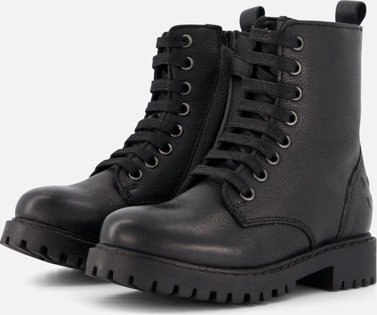 Dr. Martens Delaney Meisjes Veterboots - Zwart lak - Maat 33