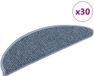 vidaXL Trapmatten zelfklevend sisal-look 30 st 56x17x3 cm blauw