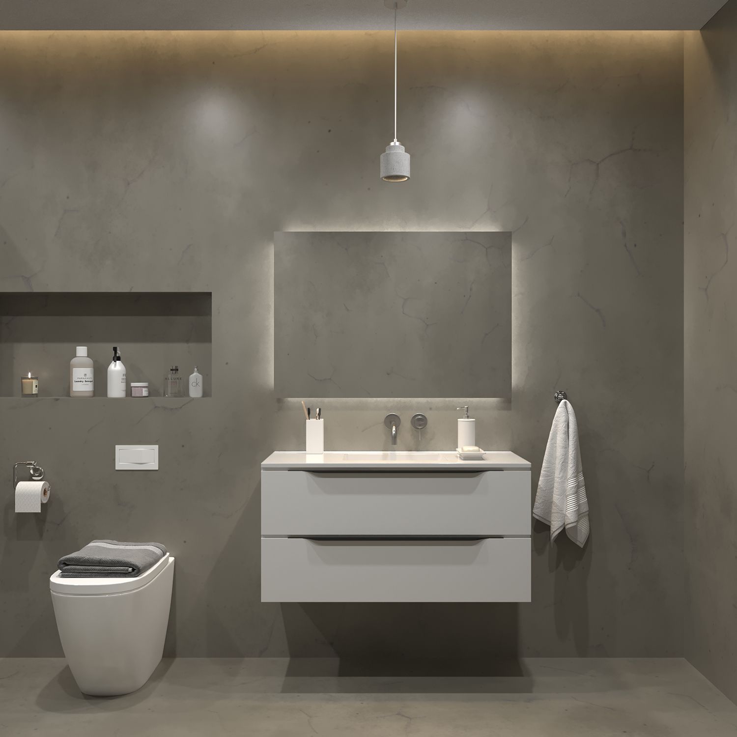 Gliss Design Hera Badkamermeubelset - 120 cm - Mat Zwart - 4 Laden - Mat Wit (Keuze wastafel)