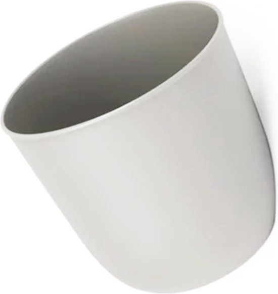 QUVIO Bloempot voor aan de wand - Diameter 15 cm - Lichtgrijs