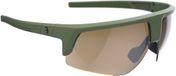 BBB Cycling Comet Lunettes de vélo Hommes et Femmes - Lunettes de sport durables - Lunettes de cyclisme adaptées pour course, VTT et gravier - Vert olive mat Ambre - BSG-75