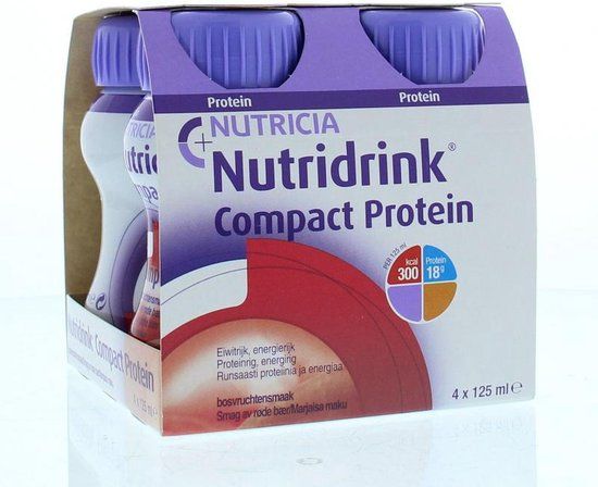 Nutridrink Compact Protein Rode Vruchten 4 x 125g
