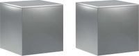vidaXL Plantenstandaard 2 stuks zilver 40 x 40 x 40 cm Roestvrij staal