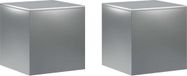 vidaXL Plantenstandaard 2 stuks zilver 40 x 40 x 40 cm Roestvrij staal