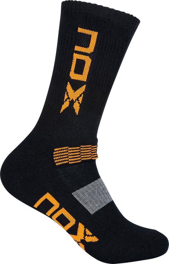 NOX Padel Sokken - Zwart Oranje - One Size