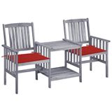 VidaXL Tuinstoel Acaciahout Grijs