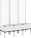 vidaXL Plantenbak met latwerk 120x40x142 cm polypropeen wit