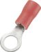 TRU COMPONENTS 746061 Ringkabelschoen Dwarsdoorsnede (max.): 1.50 mm² Schachtdiameter: 5.2 mm Deels geïsoleerd Rood 100 stuk(s)