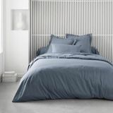 TODAY Essential - Hoeslaken, 140 x 190 cm, voor tweepersoonsbed, 100% katoen, effen, denim