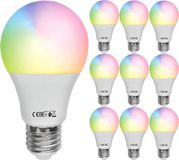 BES LED Kozolux Voordeelpak 10x LED Lamp E27 Smart LED Wifi+Bluetooth 9W 800lm RGB+CCT Aanpasbare Kleur Dimbaar