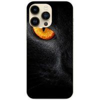 Apple iPhone 15 Pro Max Oeil de panthere bedrukt siliconen hoesje