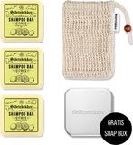 Störtebekker® Premium Doucheset Hair - Vaste shampoo (100 g x3), sisalzakje + GRATIS aluminium zeepdoosje