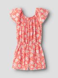Name it Playsuit Print Fusion Coral1 Gebloemd Koraaloranje Kinderen Meisjes Polyester 152