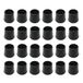 Shepherd Hardware 8763E 1-1/8-inch binnendiameter rubberen stoelbeenpunten, 24-pack, zwart, 1-1/8 inch