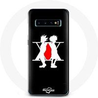 Maniacase Hoesje voor Samsung Galaxy S10 Hunter x Hunter Manga Logo Zwarte Achtergrond