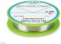 Felder ISO-Core Clear SAC305 Soldeertin Spoel Sn96,5Ag3Cu0,5 0.100 kg 0.75 mm