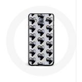 Maniacase Etui voor Samsung Galaxy J3 2016 Zwarte harten