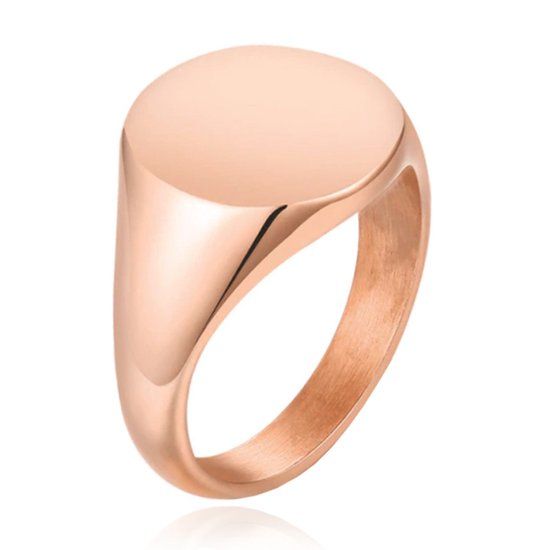 Cilla Jewels Lookinggoodtoday Rose Kleurige Dames Zegelring van Edelstaal-18mm