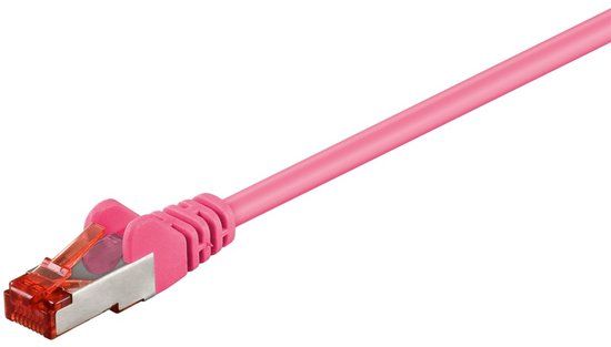 Goobay 95475 netwerkkabel Magenta 1 m Cat6 S/FTP