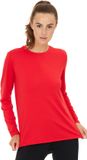ELITE LAB Shirt Dames Lange Mouw Polyester/Elastaan Effen Rood S