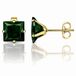 LGT JWLS Lookinggoodtoday LGT JWLS Classic Stud Oorbellen Vierkant - Groen Goud-8mm