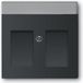 Busch-Jaeger Future Linear centraalplaat modular jack zwart mat 1800-885